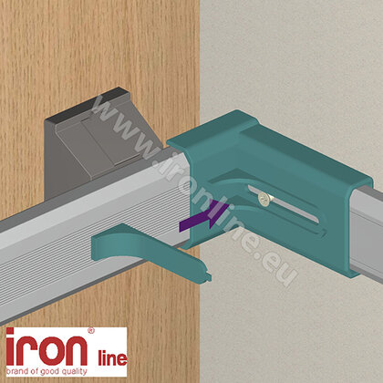 Výs.kôš na bielizeň K11, hĺbka 215, hliník /Iron line