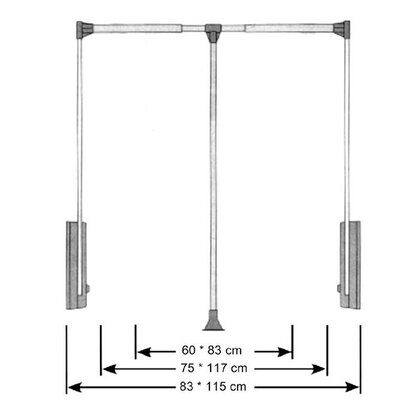 Sklopný vešiak 83-115cm