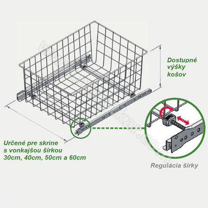 Výsuvny droteny kôš