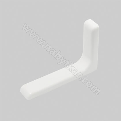 Uholník s krytkou 120x25x80,hr.plechu 0,9mm, biely / NB (balenie:2ks)