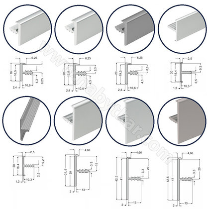 Lišty na zafrézovanie na hranu