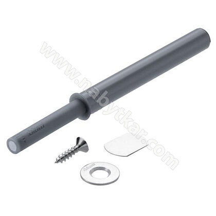 TIP-ON - tlmič s magnet a samol.platničkou,dlhý typ, sivý /Blum