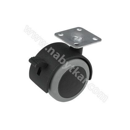 Nábytkové  koliesko fi 50 pogumované s platničkou