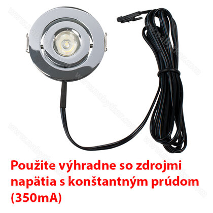 LED bodovka - VO54, 1.0W, 350mA, biela neutrál / Hecca LED bodovka - VO54, 1.0W, 350mA, biela neutrál / Hecca