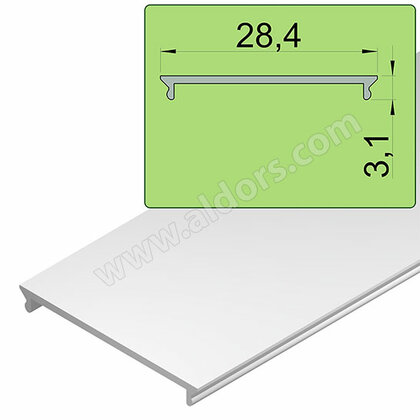 LUX Krytka na koľaj spodnú hladká, hliník LUX Krytka na koľaj spodnú hladká, hliník