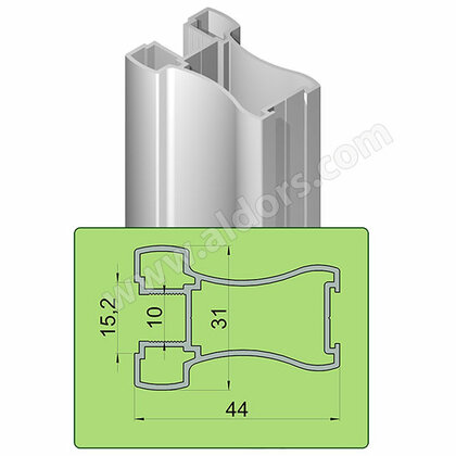 LUX Madlo DUST, 10mm, 2,90m, hliník LUX Madlo DUST, 10mm, 2,90m, hliník
