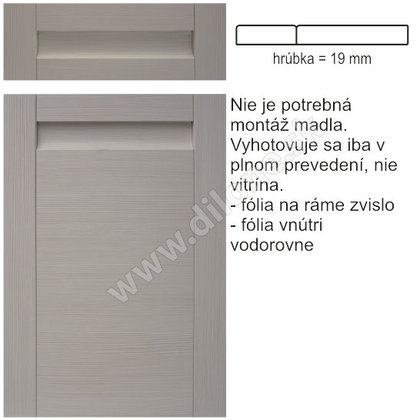 MDF Dvierka, Profil RE