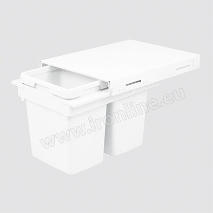 Kôš na odpadky KR426, 2x13l, do evobox hĺbka 500 mm, šírka korpusu 400 mm