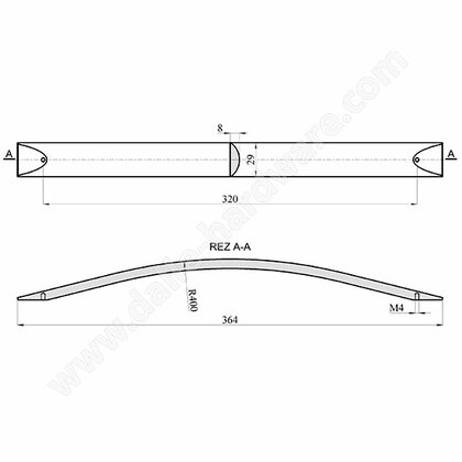 Madlo F6007  / hliník