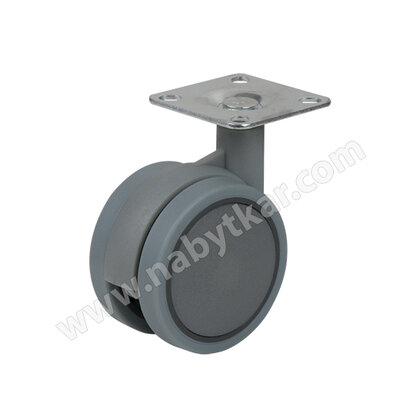 Koliesko PK060 plastové, s platničkou, sivé Koliesko PK060 plastové, s platničkou, sivé