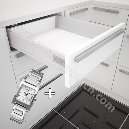 SET - Evobox plus A01 500mm sivy + hodinky LTP1283