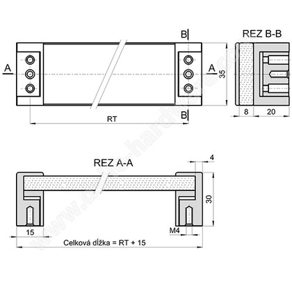 Madlo F102 - chróm/sklo