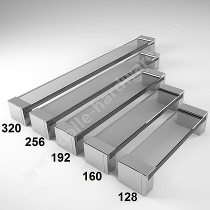 Madlo F102 - chróm/sklo