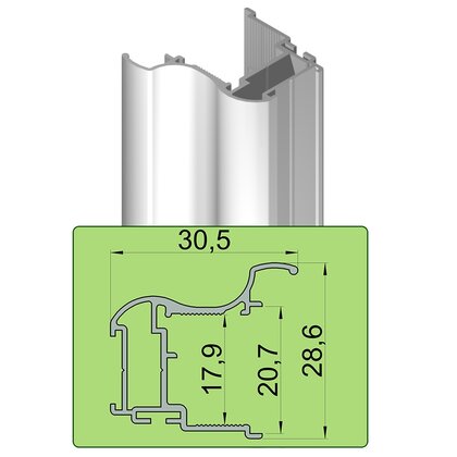 LUX Madlo Elegans, 18/4mm, 2,70m, hliník