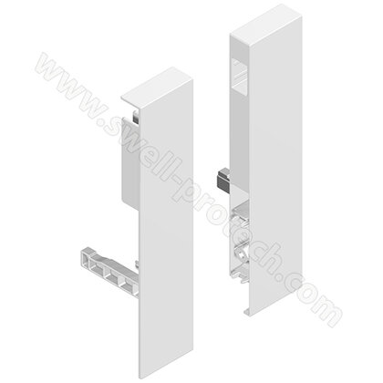 EVOLUTION 100 Vnut.Uchytenie predné pre boside a sklen.bočnicu, biele