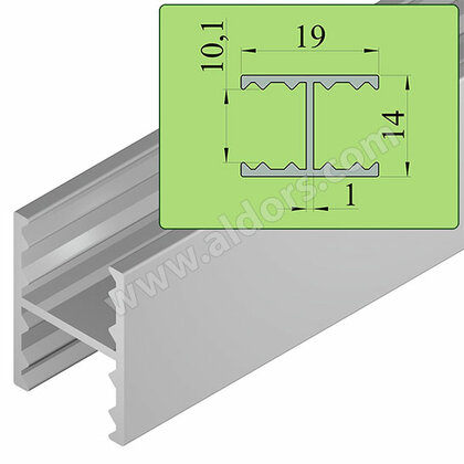 UNI Profil prechodový jednoduchý, 10mm, hliník