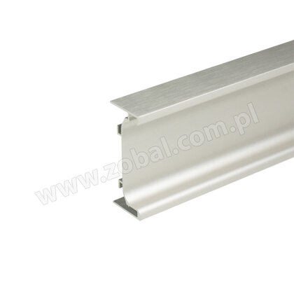 Gripless profil typ- "C" na LED pás,  L-3,5m inox