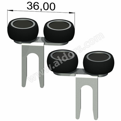 LUX Vedenie vrchné 18, vonk.rozostup 36mm, nasúvacie s ložiškom