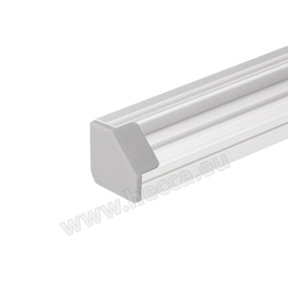 LED PROFIL - 18x18mm Rohový aj Rohový SLIM - Koncovka - sivá /LC