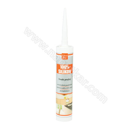 Silikon 100% 280 ml biely SILVER line  / Den Br.
