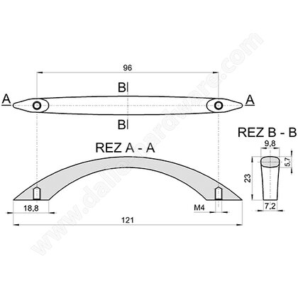 Madlo F118, matný chróm Madlo F118, matný chróm