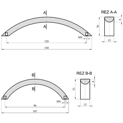 Madlo UG43, brúsený nikel