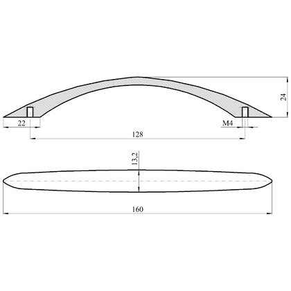 Madlo US26, rozteč 128