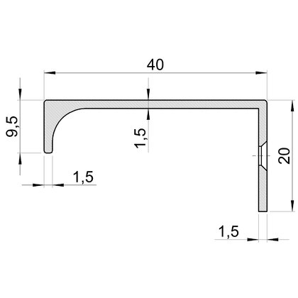 Madlo U09, dĺžka profilu 3,5 m