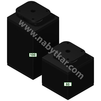 Nábytk.noha N 60x60 B "big" , čierna