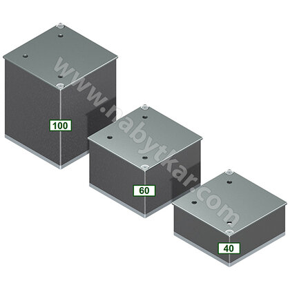 Nábytk.noha 080x080, inox