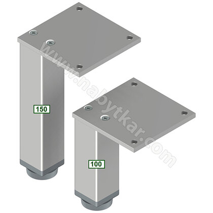 Nábytk.noha N 30X30 B, hliník s reguláciou/Zobal