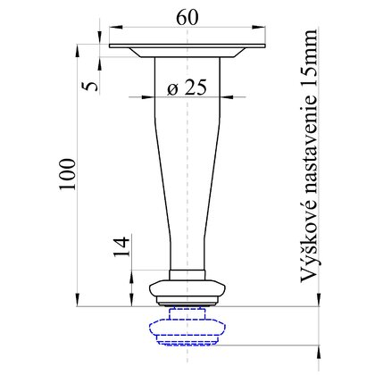 Noha HD-01, kónus, 100 / GTV