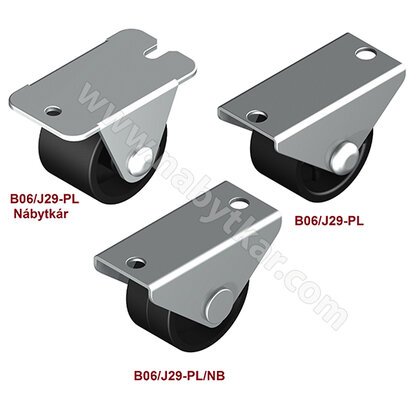 Nábytkové  koliesko J29 jednoduché plastové