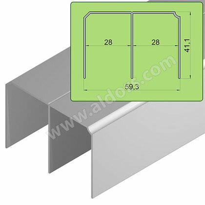 ECO Koľaj vrchná pre 10mm, hliník