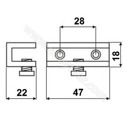 Podperka MP0104, chróm /Gamet