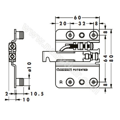 Závesné kovanie pre spodné skrinky ART807 Závesné kovanie pre spodné skrinky ART807