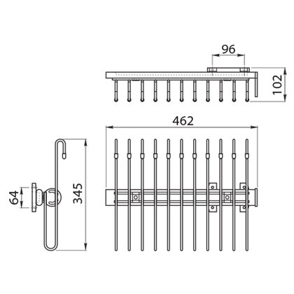 Výs.vešiak na nohavice, chróm / Gtv