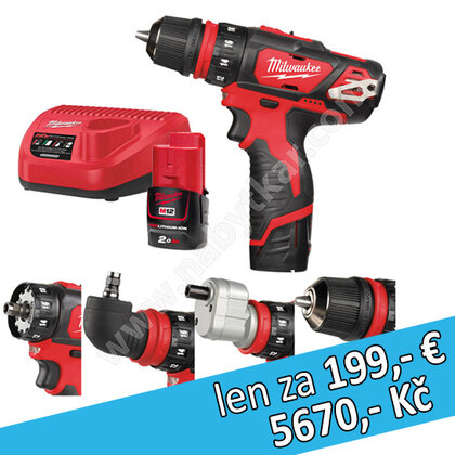 Kompaktná vŕtačka/šrobovák s rýchlovymeniteľným sklučovadlom