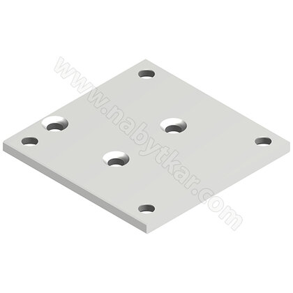 Nábytk. platnička 45x45 A/B ,hliník / Zobal