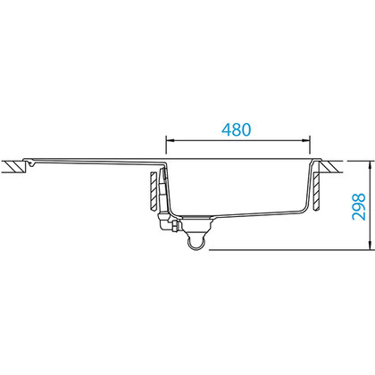 Drez FORMHAUS D100L 100cm  ONYX+ sifón
