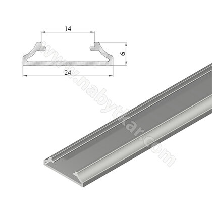 LED PROFIL - 6X24mm , Profil - hliník, 3m (bez krycej lišty)/LC LED PROFIL - 6X24mm , Profil - hliník, 3m (bez krycej lišty)/LC