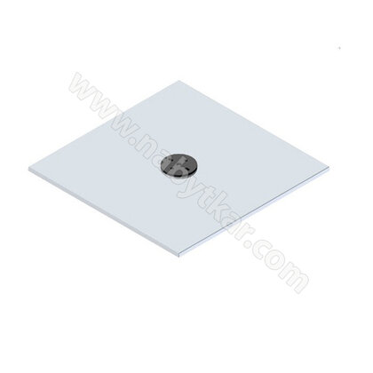 Spodná hranatá čast podnože  HD241 - 435x435 mm, inox