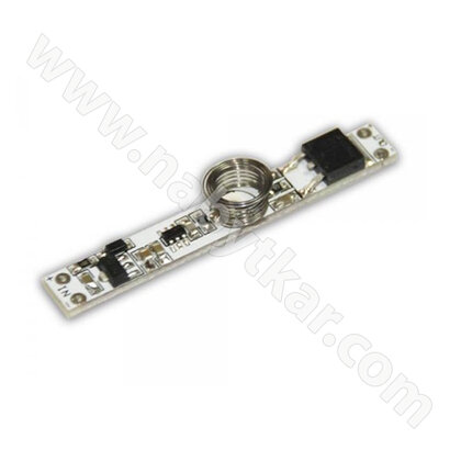 Dotyk. LED vypinač do led.profilu medzi led pás a transform. s modrou kontrolkou 12V/ 50W Dotyk. LED vypinač do led.profilu medzi led pás a transform. s modrou kontrolkou 12V/ 50W