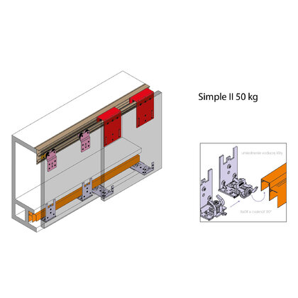 Zostava SIMPLE - 3 dverová na 50kg /Laguna