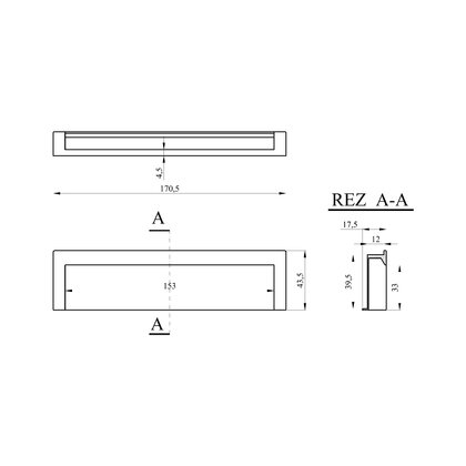 Madlo F049 - 160mm, mat.chróm Madlo F049 - 160mm, mat.chróm