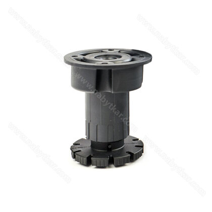 Rekt.noha PVC-R5 h- 60mm, čierna / Volpato 