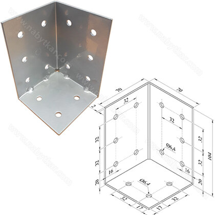 Trojstenný uholník na posteľ s 90° uhlom,č.2