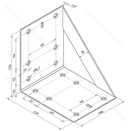  Uholník na posteľ 124 x100 mm ,č.6
