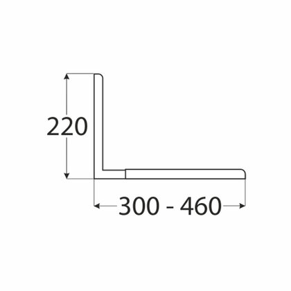 Konzola na mikrovlnku,300-460x220 mm , biela (kpl : 2 ks)
