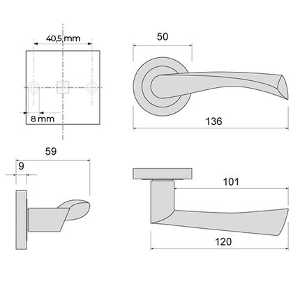 Kľučka KOMETA K-511-01 G8